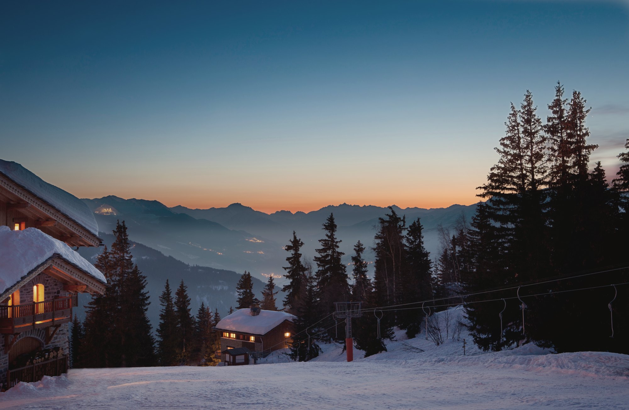 A timber home in the mountains